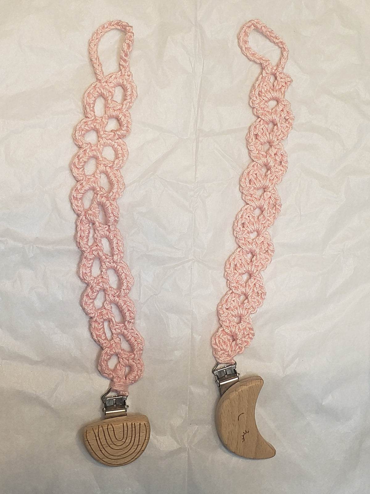 baby crochet pacifier holder